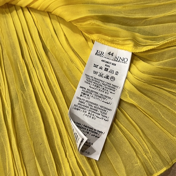 Ermanno Scervino yellow midi dress size 44 fits size 8 - Picture 6 of 7